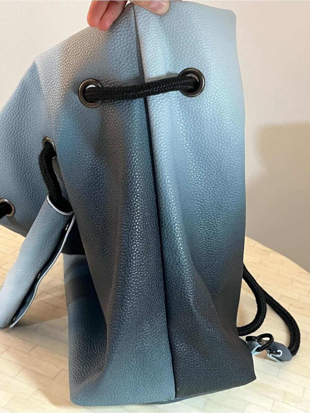 Pixie Mood Madison 3 in 1 Convertible Ombre Blue Vegan Leather Backbag - Picture 12 of 16